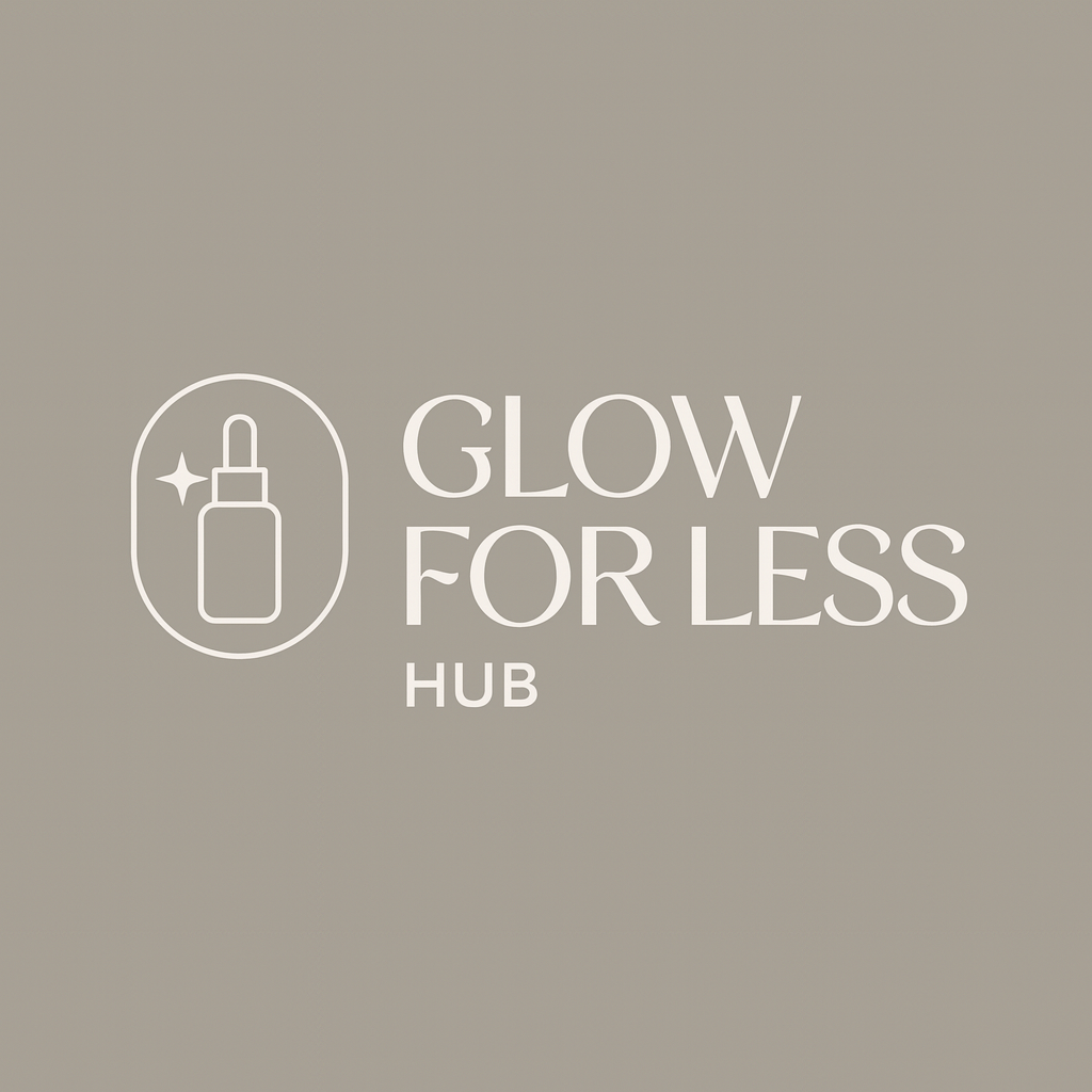 GlowForLessHub logo — affordable skincare blog for glowing skin